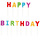 Happy Birthday Candle Pick Set Multi Colored