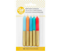 Gold Dipped Birthday Candles 10 Count