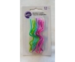 Curly Birthday Candles Bright
