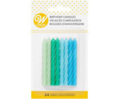 Blue and Green Birthday Candles