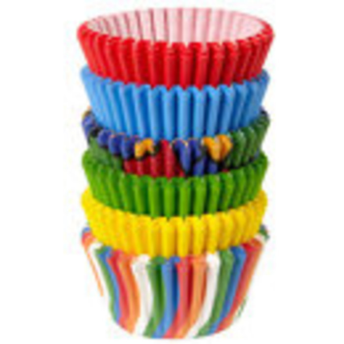 Multi Colored Mini Primary Cupcake Liners 150 Count