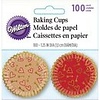 Mini Valentine's Day Cupcake Liners Brown and Red