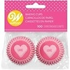 Love Heart Mini Valentine's Day Cupcake Liners
