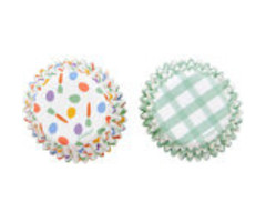 Mini Easter Egg and Plaid Cupcake Liners
