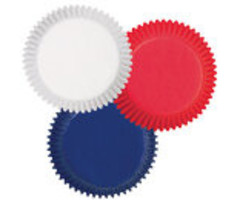 Red, White and Blue Cupcake Liners