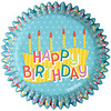 Happy Birthday Cupcake Liners Blue