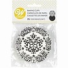 Damask and Black Cupcake Liners