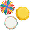 Rainbow, Striped and Yellow Cupcake Liners