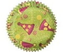 Party Hat Cupcake Liners Green