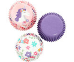 Unicorn, Purple and Flower Cupcake Liners
