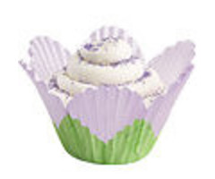 Lavender Petal Shaped Baking Cups By Wilton