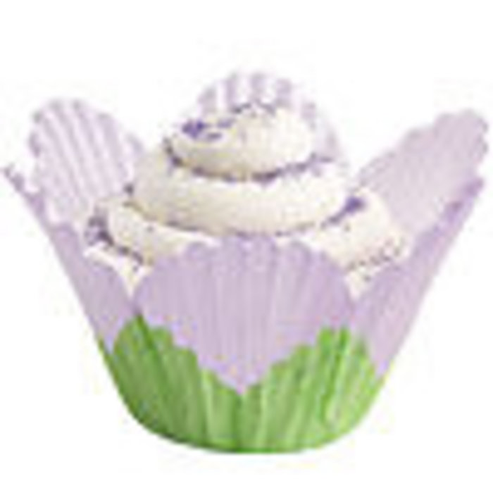 Lavender Petal Shaped Baking Cups By Wilton