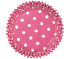 Dark Pink Dot Cupcake Liners