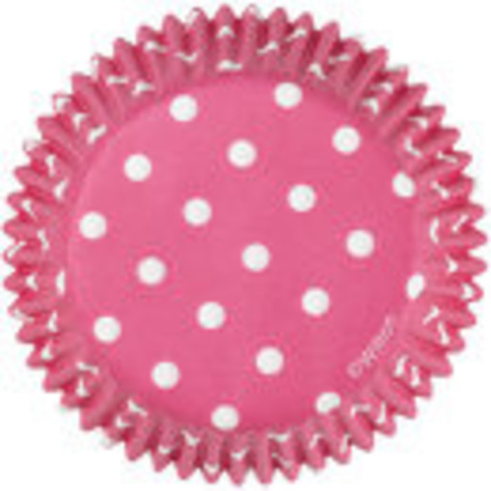 Dark Pink Dot Cupcake Liners