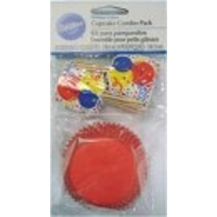 Primary Cupcake Liners and Cupcake Picks Combo Pack
