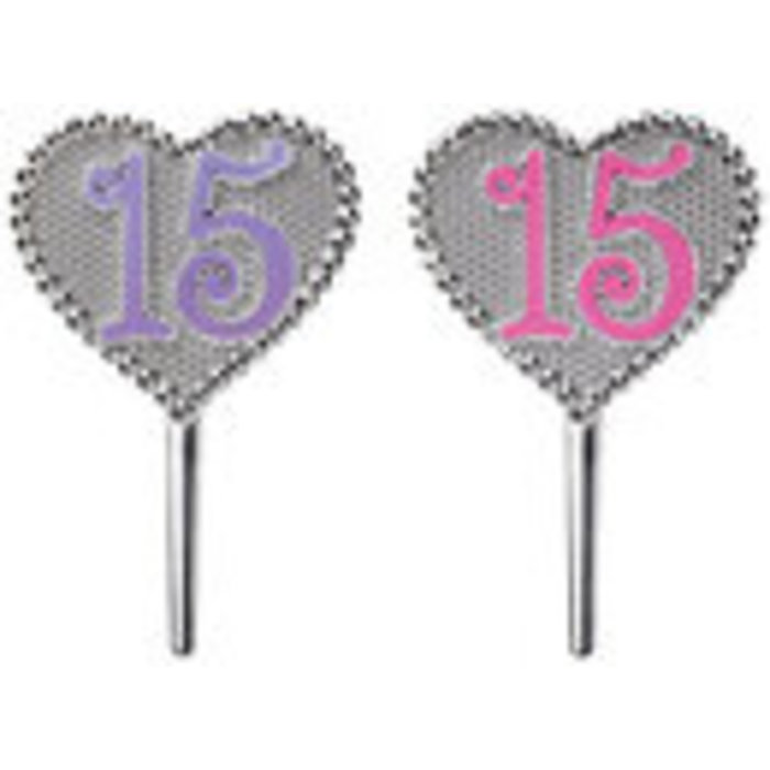 Quinceanera Heart Cake Topper