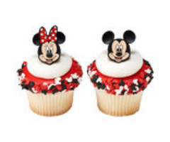 Mickey Mouse and Minnie Mouse Cupcake Rings