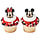 Mickey Mouse and Minnie Mouse Cupcake Rings
