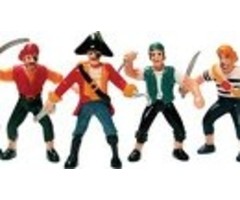 Pirates for Birthday Cakes Pack of 3 Plastic