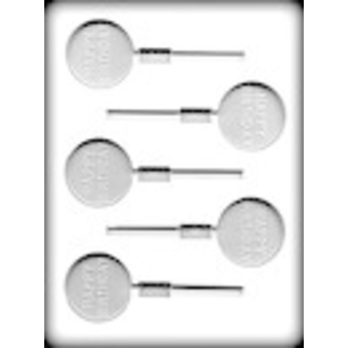 Happy Birthday Sucker Hard Candy Mold by Ck Products 8H-12136