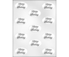Happy Birthday Oval Shaped Candy Mold by Ck Products 90-12102