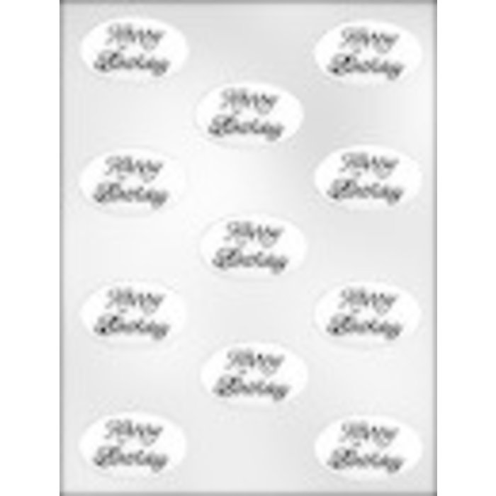 Happy Birthday Oval Shaped Candy Mold by Ck Products 90-12102