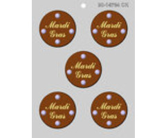 Mardi Gras Coin Themed Candy Mold by Ck Products 90-14784