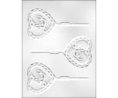 Love Heart Shaped Sucker Candy Mold by CK Products 90-1218
