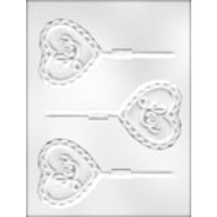 Love Heart Shaped Sucker Candy Mold by CK Products 90-1218