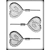 Love Heart Shaped Hard Candy Sucker Mold by Ck Products 8H-1218
