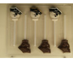 Skull and Cross Bones Lollipop Shaped Candy mold H125