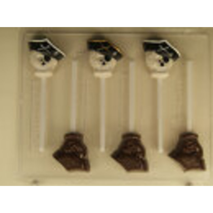 Skull and Cross Bones Lollipop Shaped Candy mold H125