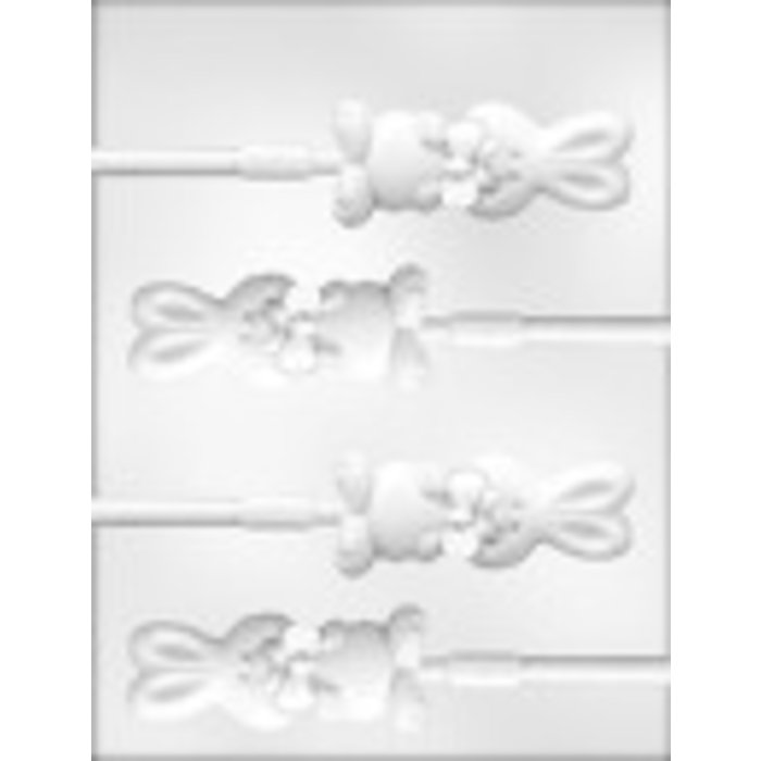 Easter Bunny with Bow Sucker Candy Mold by Ck Products 90-2237