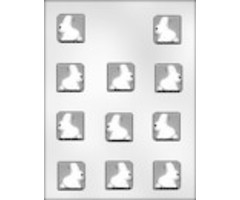Easter Bunny On Square Candy Mold by Ck Products 90-2038