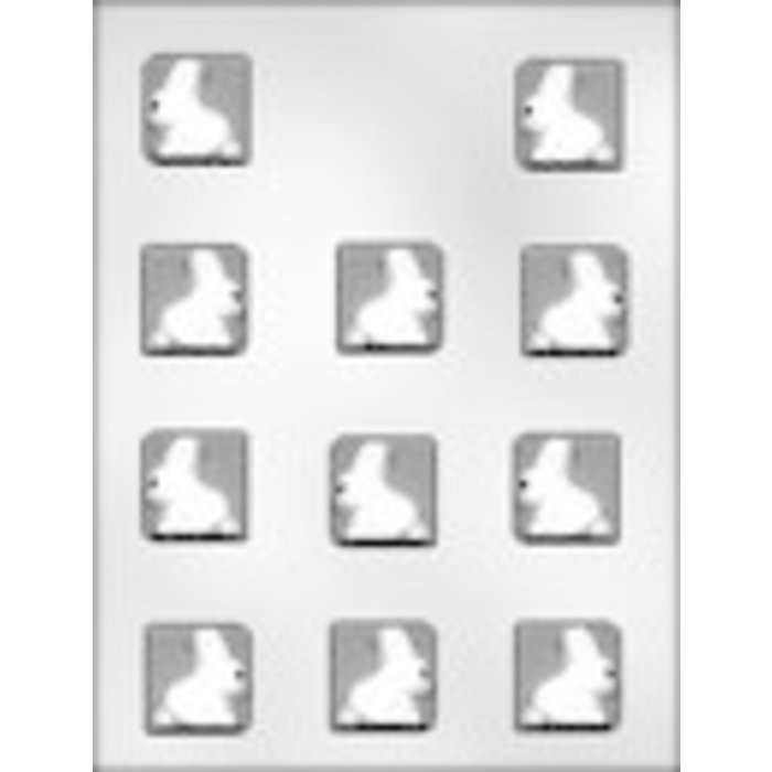Easter Bunny On Square Candy Mold by Ck Products 90-2038