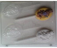 Easter Bunny On Egg Shaped Sucker Mold by Concepts in Candy EO08