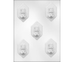 Easter Bunny on Diamond Candy Mold by Ck Products 90-2627