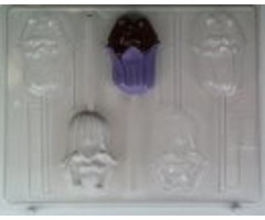 Easter Bunny in Tulip Shaped Sucker Mold by Concepts in Candy EO86