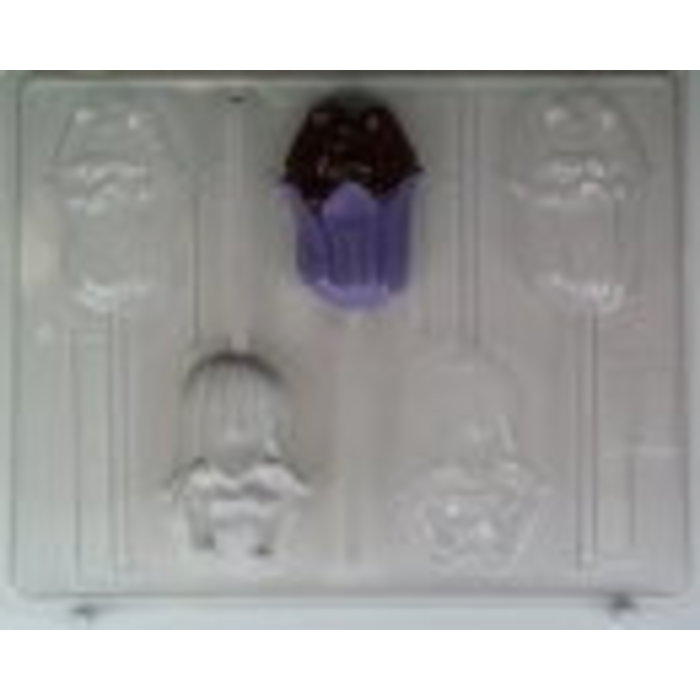 Easter Bunny in Tulip Shaped Sucker Mold by Concepts in Candy EO86
