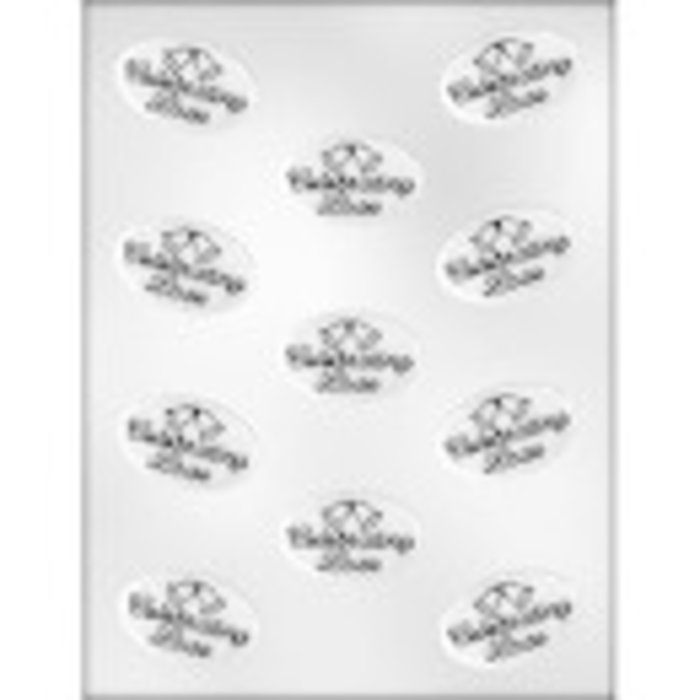 Celebrating Love Oval Candy Mold 90-15516
