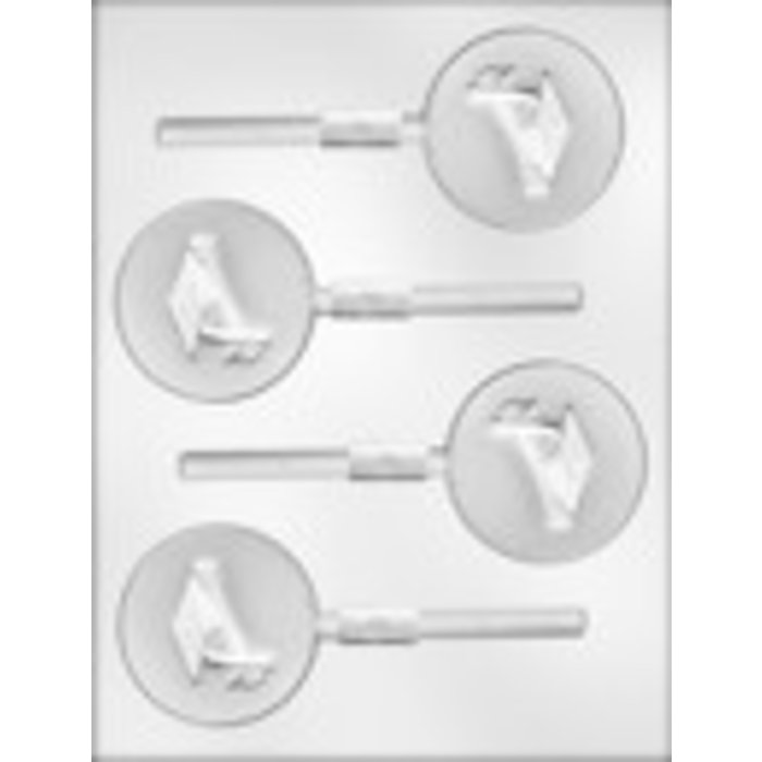 Cap and Scroll Sucker Candy Mold 90-13533