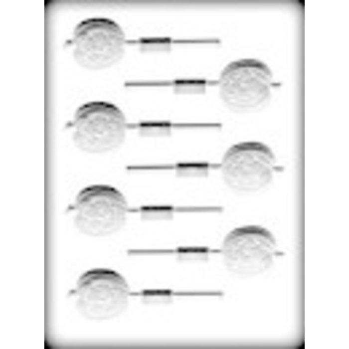 Jack-O-Lantern Sucker Halloween Hard Candy Mold 8H-3226