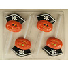 Jack O Lantern Shaped Candy Mold wearing a pirate hat H144
