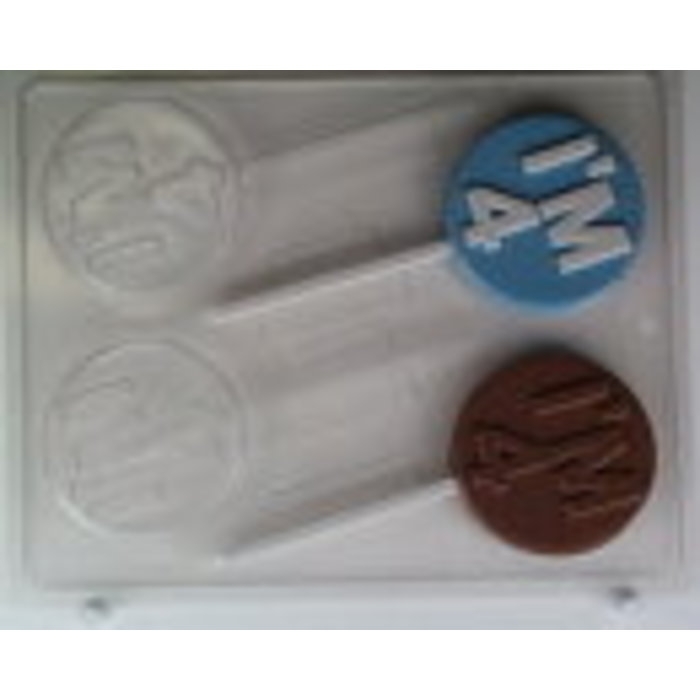 I'm 4 Birthday Sucker Mold by Concepts in Candy N004