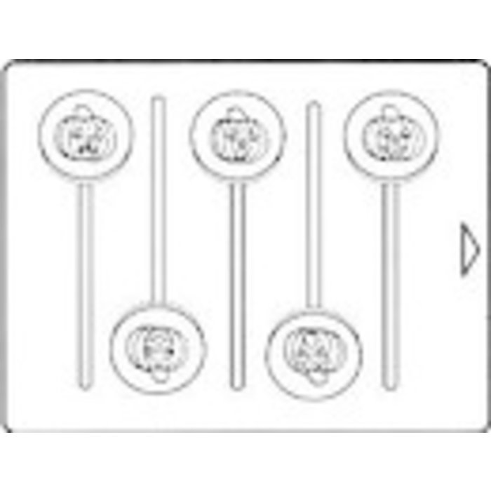 Round Sucker with Jack O Lanterns Candy Mold by ILA 632