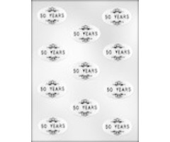 50 Years on Oval Candy Mold 90-11353