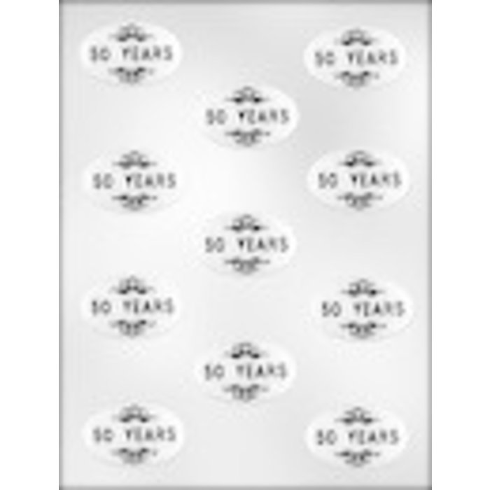50 Years on Oval Candy Mold 90-11353