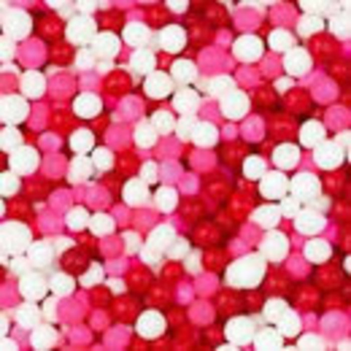 Red, White and Pink NonPareils Cookie Sprinkles 2 Cups