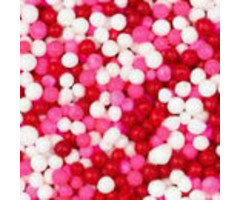 Red, White and Pink NonPareils Cookie Sprinkles 1 oz