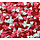 Red, White and Pink Hearts Cupcake Sprinkles - Cookie Sprinkles  1 oz